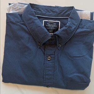 Charles Tyrwhitt Navy Checkered Casual Shirt